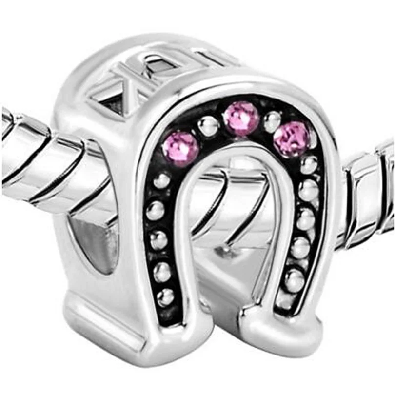 2025 New Slide Charm Golden Saddle Charm Beads Fit Luxury brand Bracelet