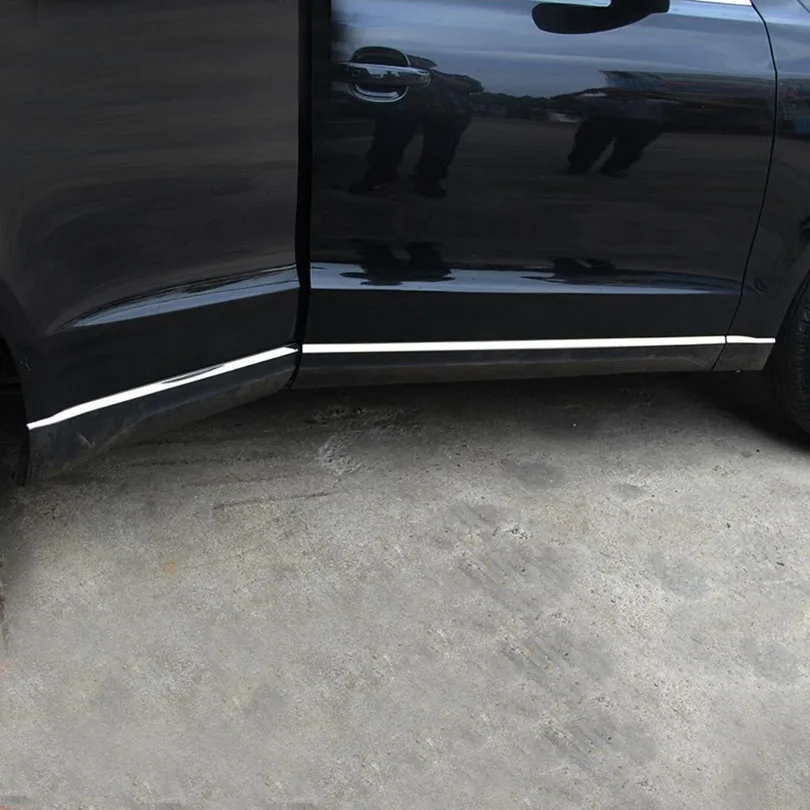 6pcs Chrome Body Door Side Molding Trim Strip Overlay Cover Garnish Protector for Audi Q5 2009-2016