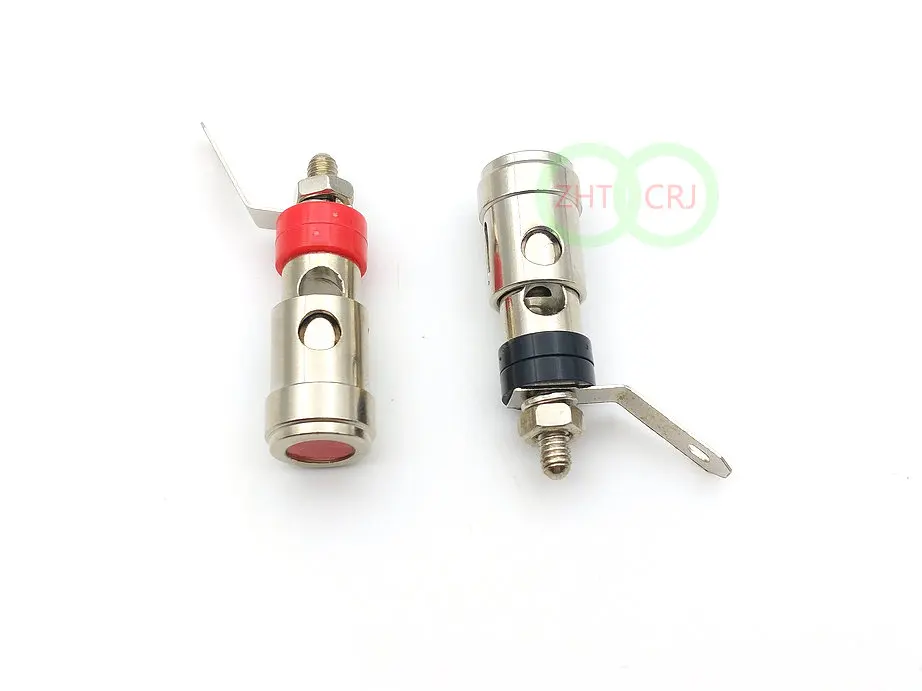 4mm L Banana Audio Plug Jack Socket Speaker Binding Post spring loaded subwoofer basket terminal connector