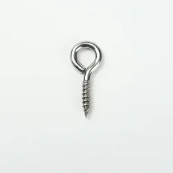 50pcs 24mm Small Eye Screw Bolt Hook 304 Stainless Steel Tiny Screw Eye DIY Rope Accessories Wood Screws Jewellery Accessories