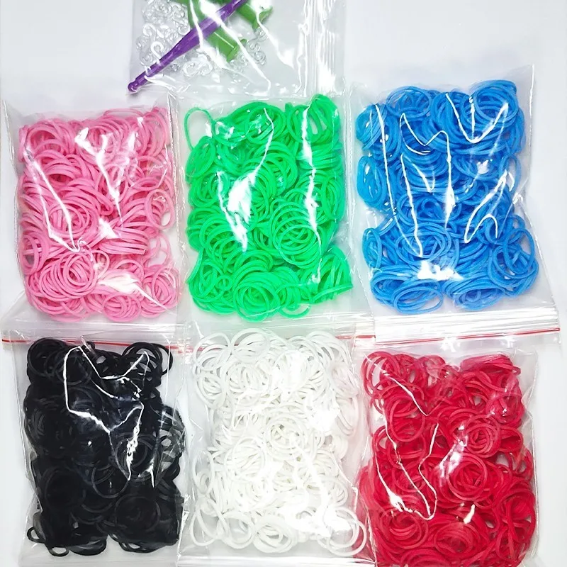 1800pcs DIY Toys Rubber Loom Bands Set Kid DIY Bracelet Silicone Rubber Bands Elastic Weave Toys Children Christmas Gifts 2020