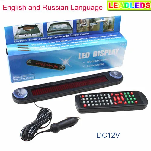 

10pieces Red 12V Car LED Sign Programmable Message Scrolling Display Board with Remote