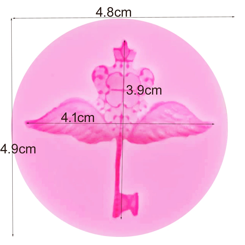 C134 Angel Wing /Key Silicon Molds For Cookie Baking Fondant 3d Pastry Moulds Wedding Decorations Silicone Kitchen Accessories