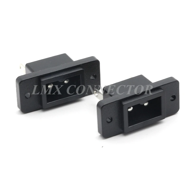 10PCS IEC320 Black  Male Plug Power socket 2P Connector copper Switch AC-007