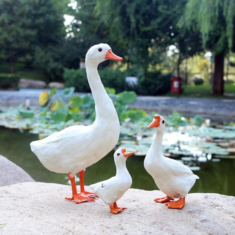 Zilin Simulated White Goose Beautiful Goose Window Decor Instructional Tool 3 Sizes for option