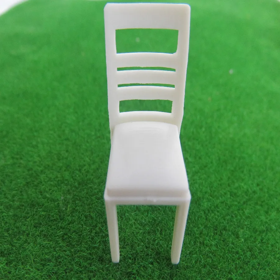 20pcs Popular 3.5*1.8*2cm 1/25 Scale Plastic Miniature Handmake Model Chair DIY BuildingProduction Materials Indoor Furniture