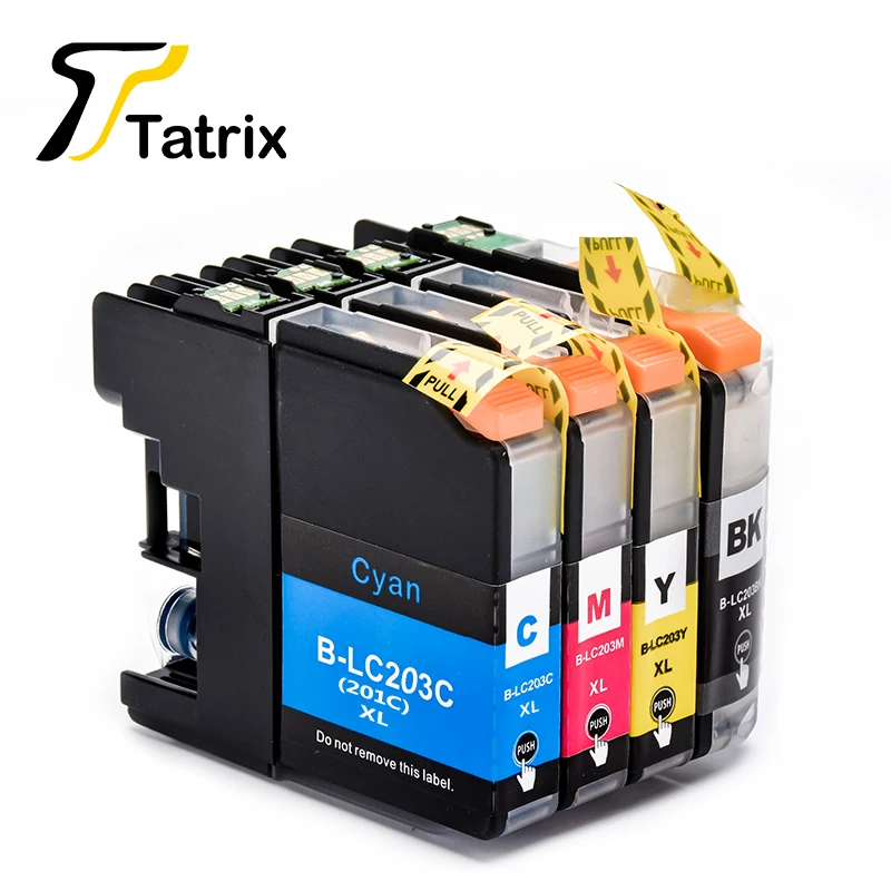 Tatrix LC201 LC203 LC203  Compatibel Ink Cartridge 4PK For Brother MFC-J885DW J460DW J480DW J485DW J680DW J880DW Printer