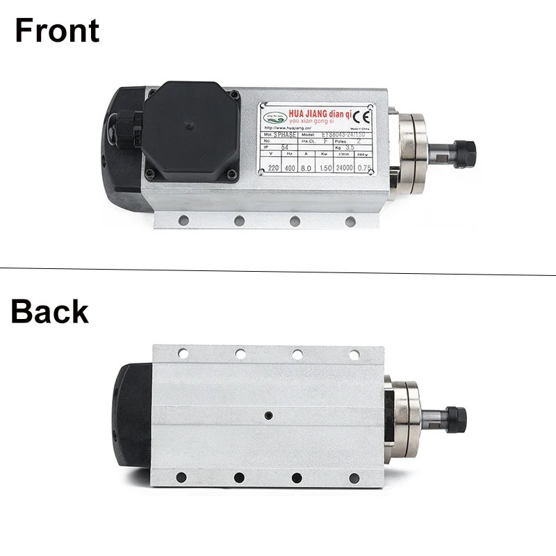 CNC Spindle Motor Kit 1.5kW Air Cooling Set 1500W Air-cooled Milling Spindle + 1.5KW VFD Inverter + 13pieces/set ER11 for CNC