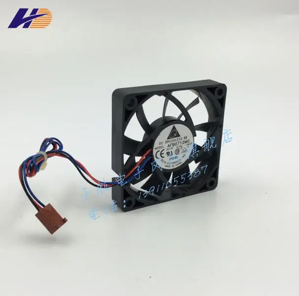 Wholesale: DELTA AFB0712MC 7015 0.24A 12V 3 wire chassis fan cooling fan