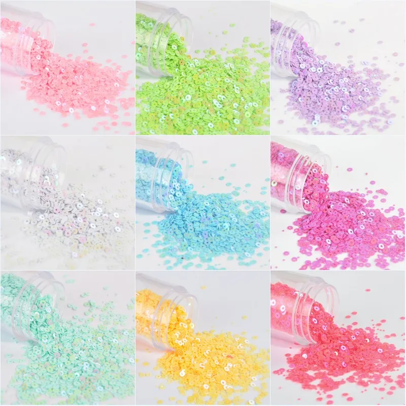 

500g/Pack Diameter 2-6mm Plated Nail Sequins Paillettes Sewing Wedding Craft Women Garments Accessories Slime Diy Material