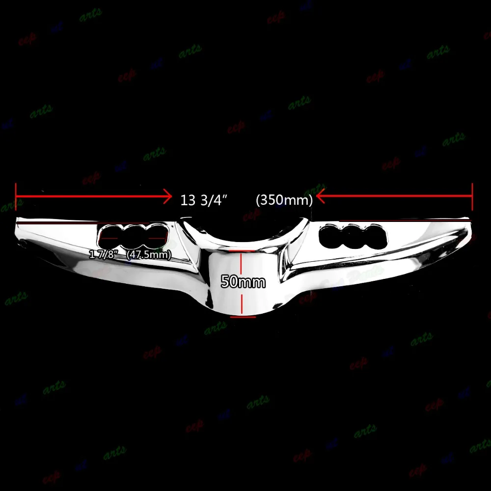 Chrome Batwing Switch Panel Accent For Harley Touring Tri Glide FLHX 14-23