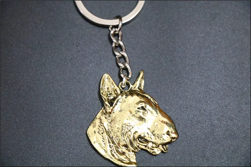 Bull Terrier Keychain jewelry Popular dog Embossed Key Chain New Fashion colors
