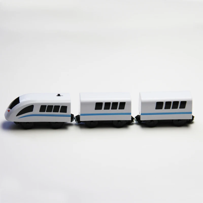 free shipping Magnetic electric train High-speed rail compatible with train tracks and all kinds of wooden train tracks