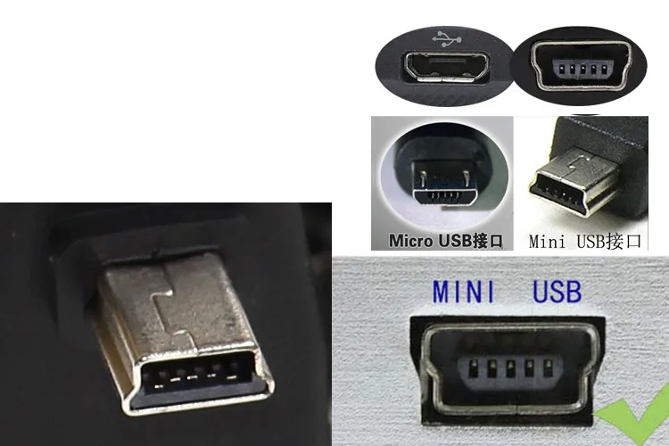 Cable Mini USB Retráctil 90° para Cámara Coche MP3/MP4