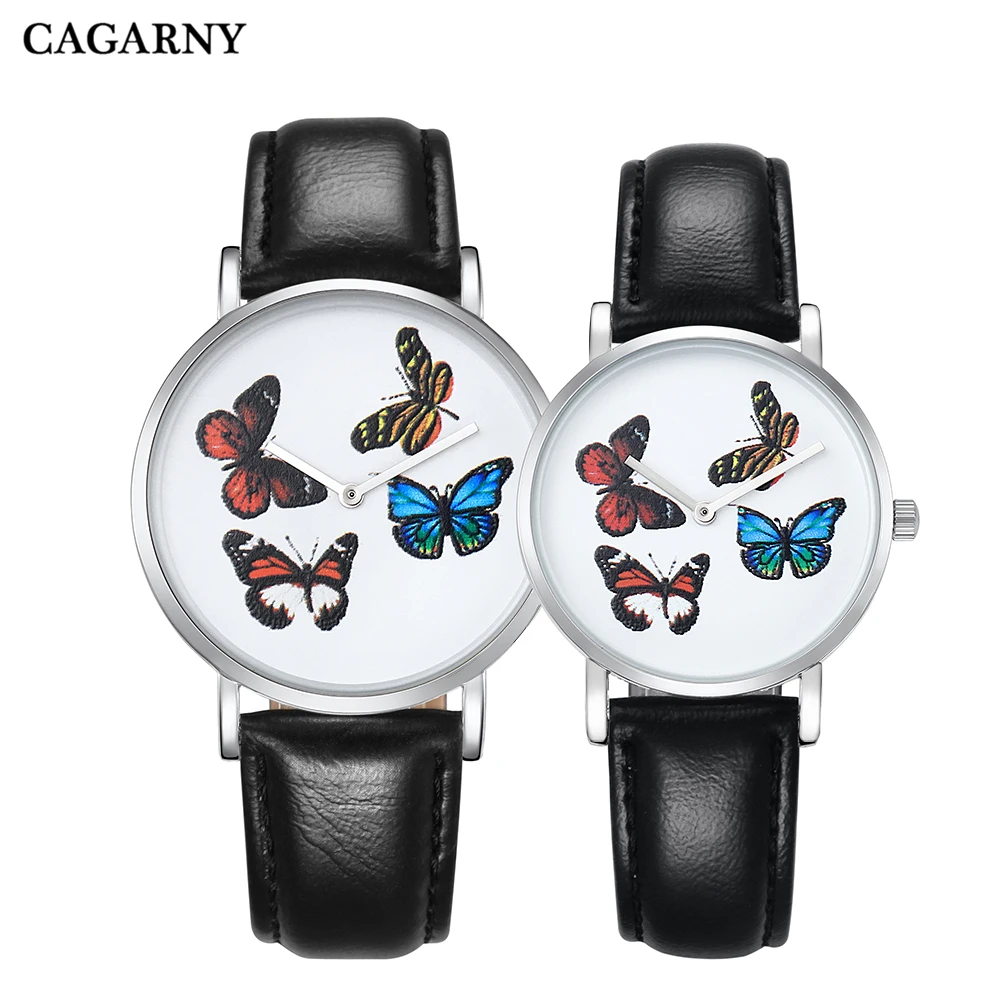 Cagarny นาฬิกาผู้หญิงแฟชั่นนาฬิกา 2017 Unisex คนรักนาฬิกา Silver Lady นาฬิกาผู้ชาย Relogio Masculino Horloge Orologi Donna ใหม่