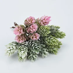 6PCS/Bundle Fake Plant Artificial Flowers Pineapple Grass for Handmade DIY Gift Christmas Garland NewYear Decoration Accessories