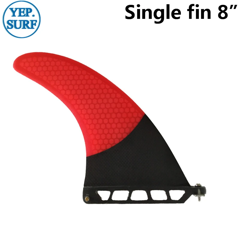 

Longboard Single Fin 8 Length Surf Fin Red color Fin Fiberglass honeycomb Carbon surf fin longboard fin