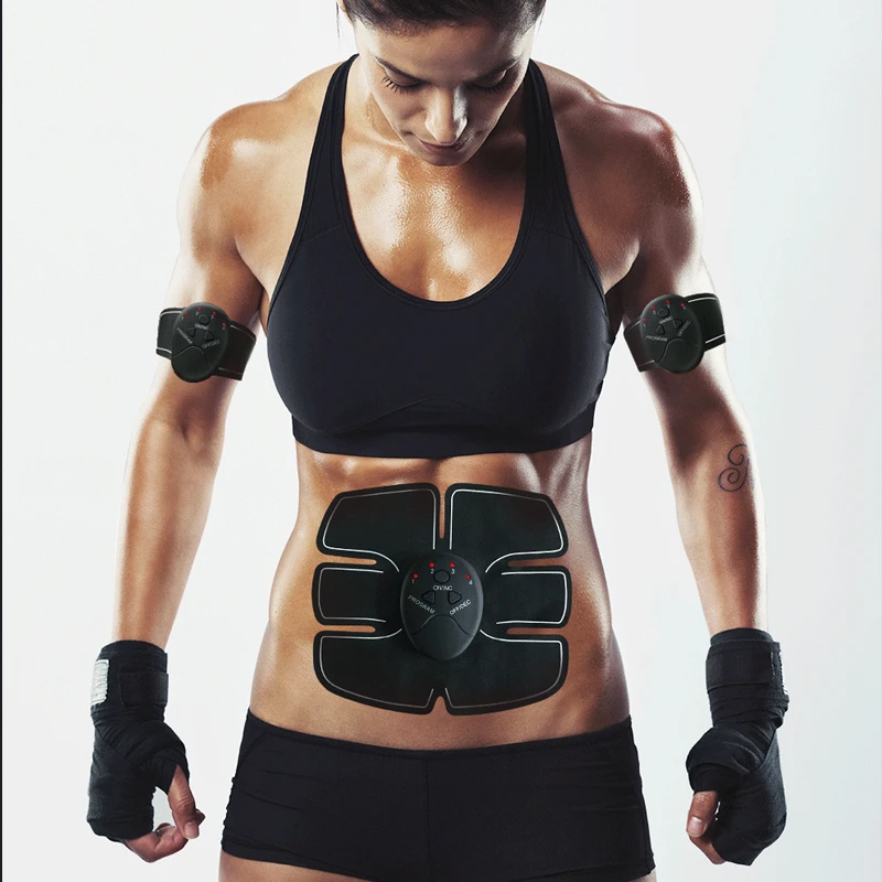 Fitness Abdominal Muscle Trainer Smart Stimulator Training Gear Abdominal Exerciser Toning Belt Battery Abs Fit High Quality