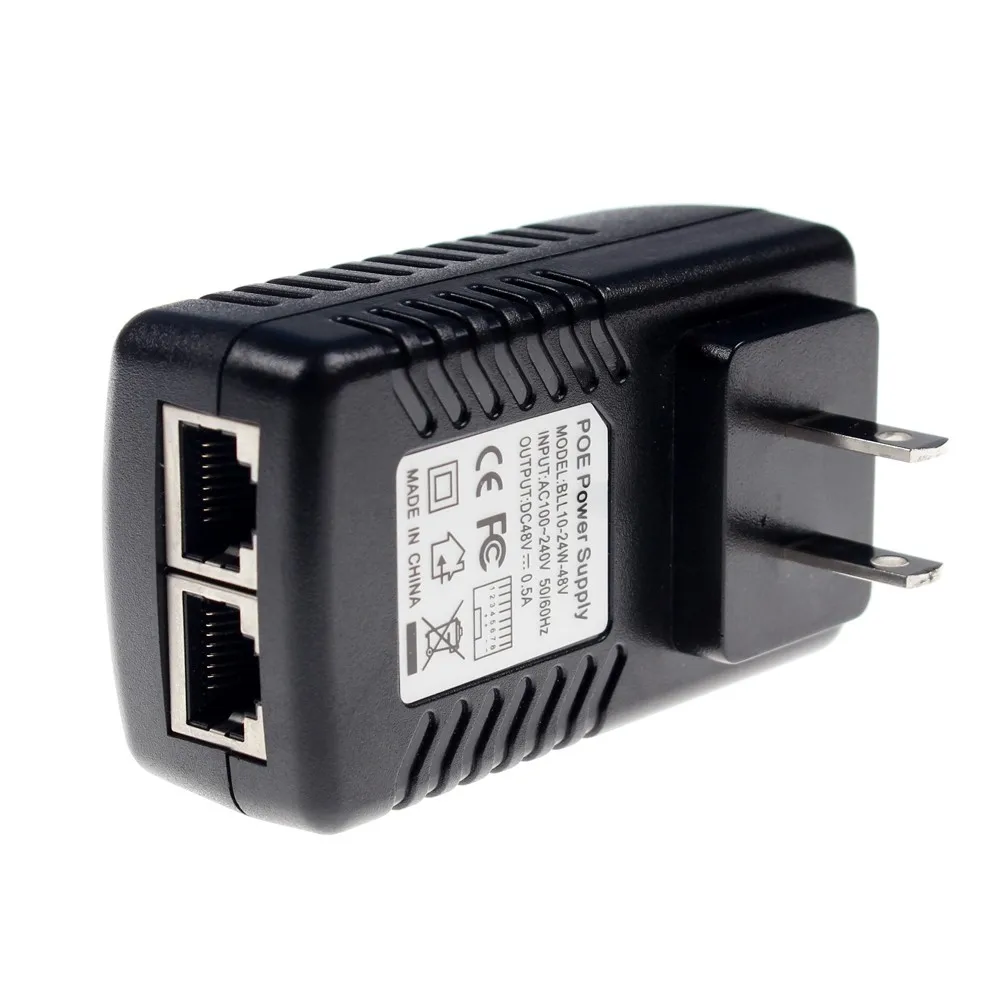 48v 500ma 0,5a 24w Poe Injektor Ethernet Adapter Poe Netzteil uns EU Stecker für IP-Kamera