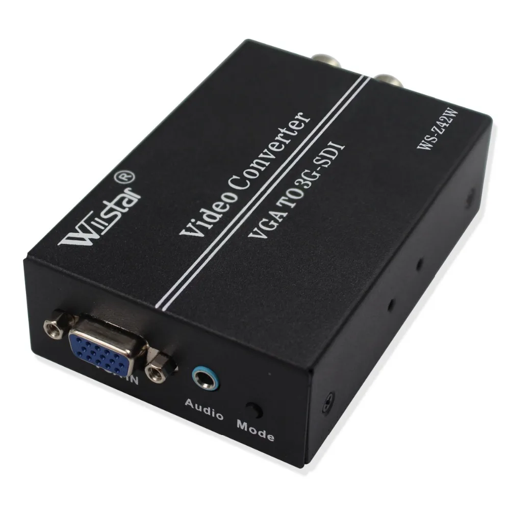 Wiistar VGA to SDI Converter VGA to BNC Audio Video Adapter SD HD 3G-SDI for CCTV PC