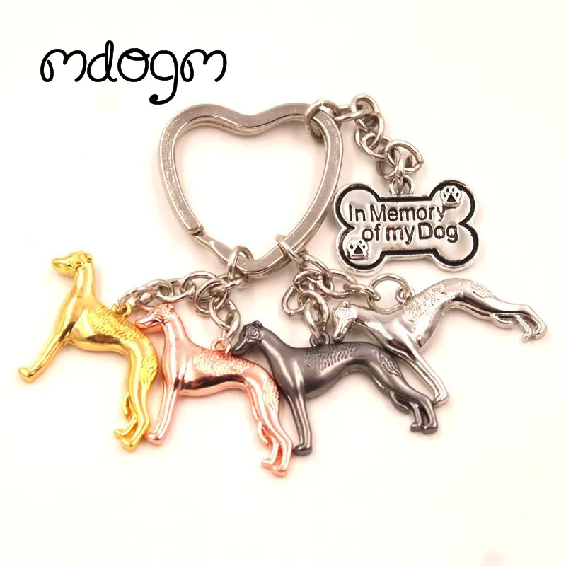 4 Colors Whippet Cute Dog Animal Purse Handbag Charm Handmade Pendant Keychain For Bag Car Women Men Key Ring Love Funny K065