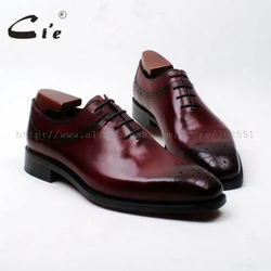 cie Free Shipping Bespoke Custom Handmade Calf Leather Patina Men's Dress/classic /casual Oxford Leather Outsole Shoe NO.ox593