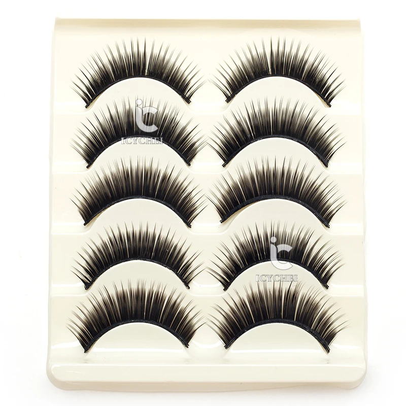 ICYCHEER  Makeup Thick Long Eye Lashes Handmade Mixed Mink False Eyelashes Dolls Handmade Soft Full Strip Lashes