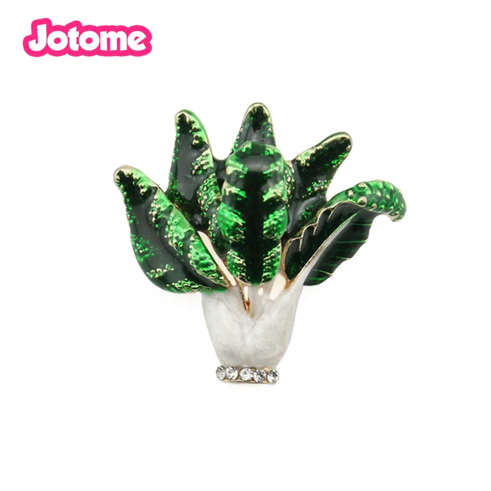 50pcs/lot free shipping Wholesale Cute Green Vegetables Enamel Cabbage Brooch Pin