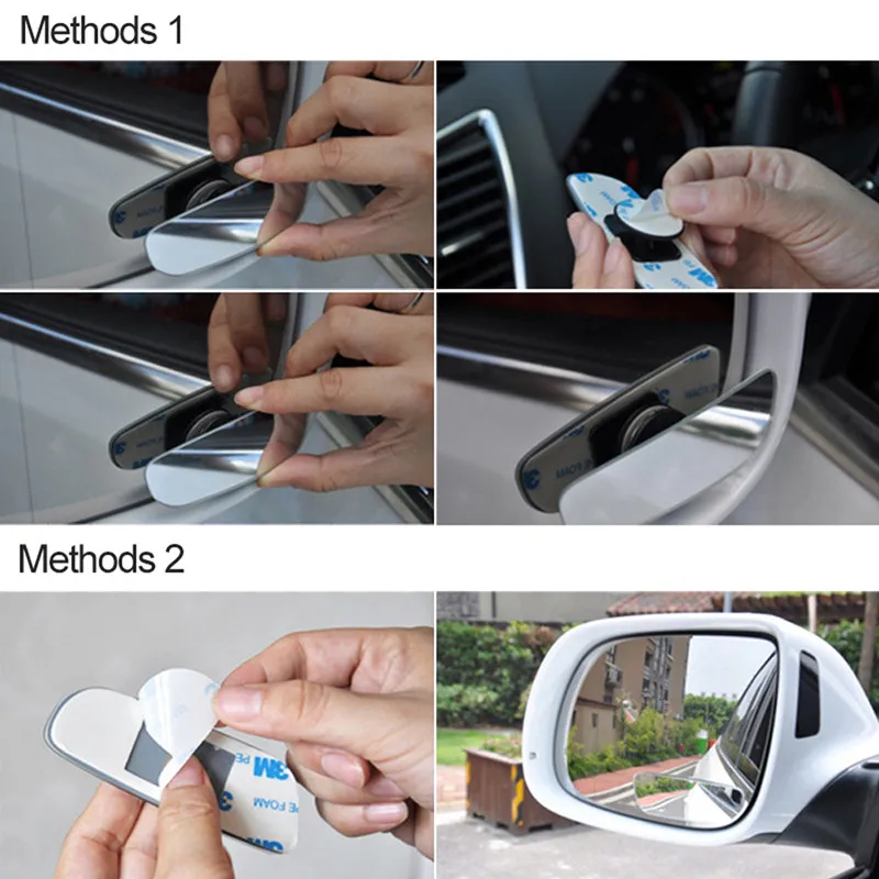 HD wide-angle 360-degree small round mirror blind spot mirror Reversing wide-angle white mirror rear-view minor mirror auto part