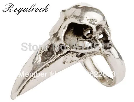 Gothic Bird Skull Ring Crow Raven Oddities Punk Oddity Goth Jewelry