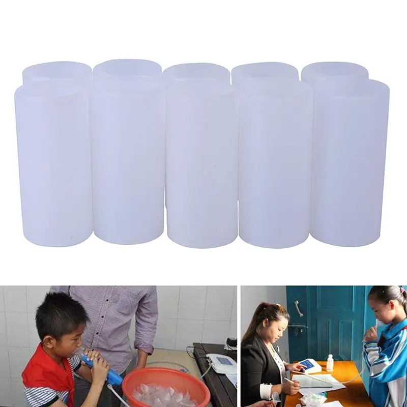 50pcs / Pack Lung Breathing Diagnostic Spirometry Disposable Cardboard Mouthpieces For Digital Spirometer