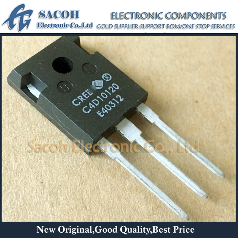 

Refurbished Original 10Pcs/Lot C4D10120D C4D10120 OR C2D10120D C2D10120 TO-247 10A 1200V Sic Silicon Carbide Schottky Diode