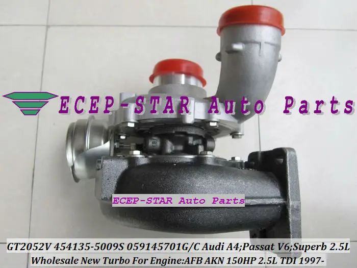 Turbo GT2052V 454135-5009S 454135 059145701G/C Turbocharger For AUDI A4 SKODA Superb VW PASSAT V6 1997- AFB AKN 2.5L TDI 150HP - view 6