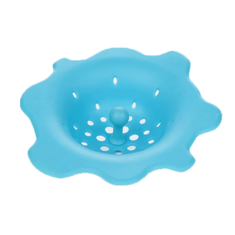 Couvercle de vidange d\'égout en silicone, filtre, bouchon, passoires à cheveux, cuisine, SZelHOGadgets, multifonction, fleur, évier