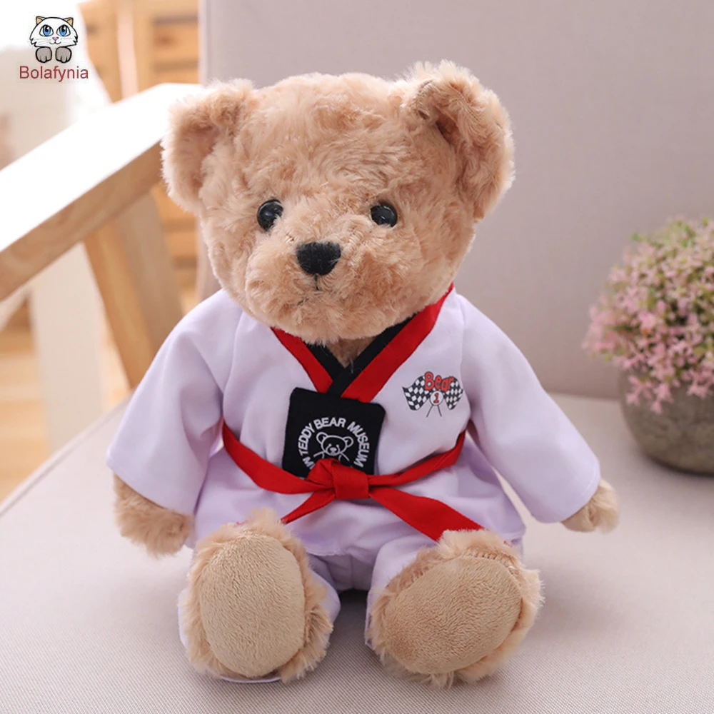 Taekwondo Bear Kid Children Plush Stuffed Toy For Christmas Birthday Gift