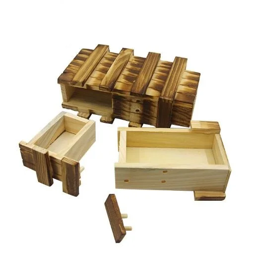 

Big Size Vintage Wooden Toys Puzzle Box with Secret Drawer Magic Compartment Brain Teaser Toys Wood Puzzles Boxes Toy YH1309