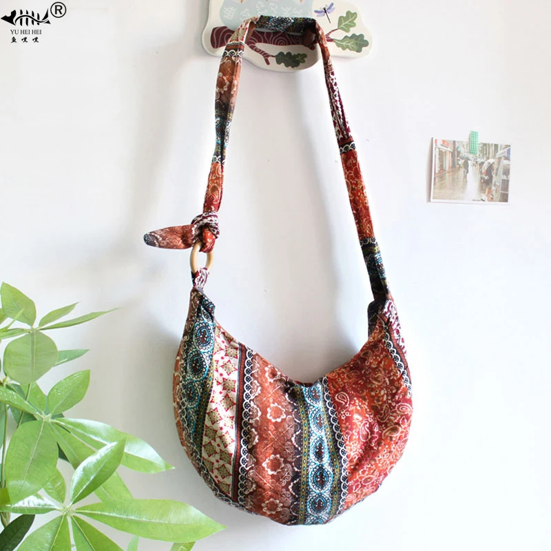 Women's Handbags Purses Thai Top Handmade Crossbody Bag Shoulder Bags DIY Sling Adjustable Strap Bohemian Bags Hobos Bag