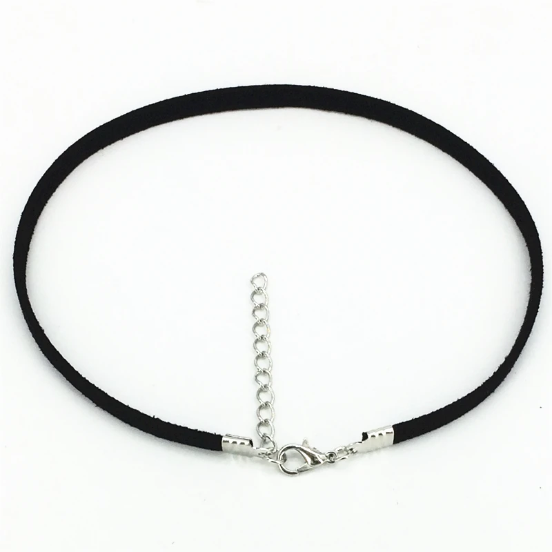 Korean black velvet leather rope necklace, fashionable DIY accessory