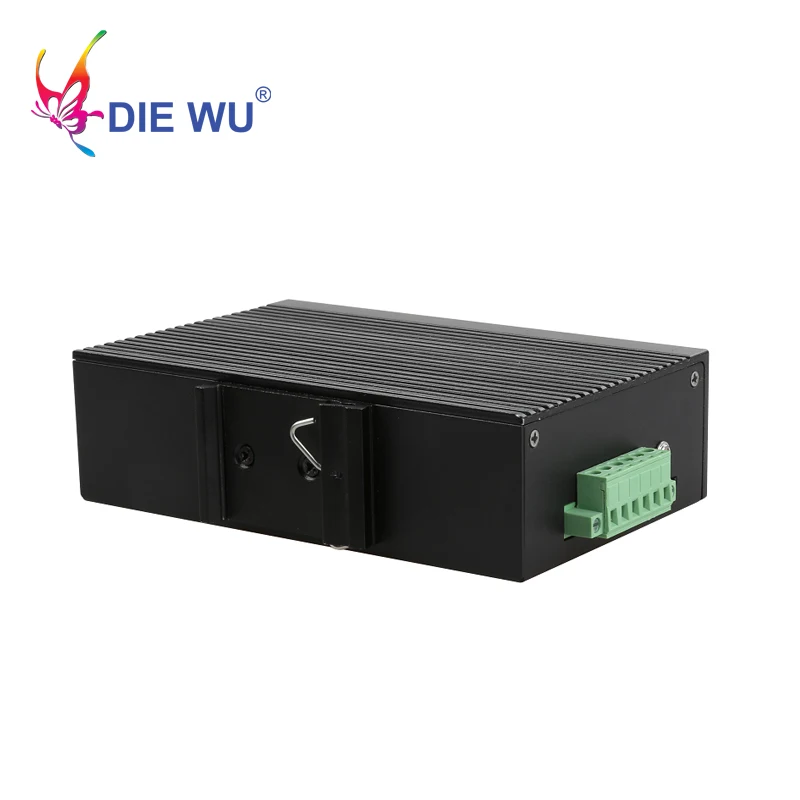 DIEWU 8 Ports Industrial Ethernet Switch 10/100Mbps Network Switch DIN Rail Type Network Lan adapter VLAN Signal Strengthen