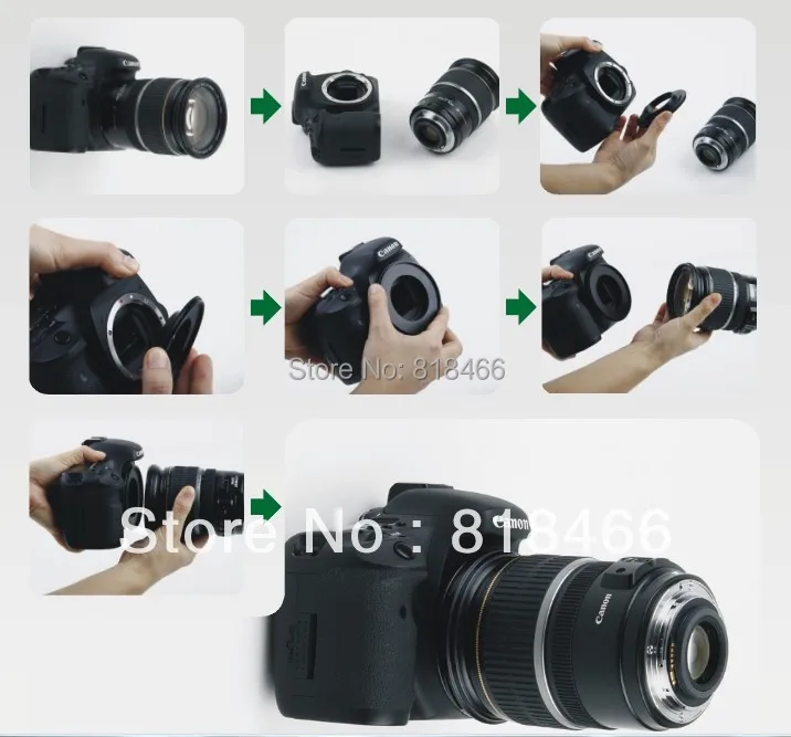 5 pçs/lote 52mm lente reversa macro adaptador anel para canon eos ef montagem 550d 650d 60d