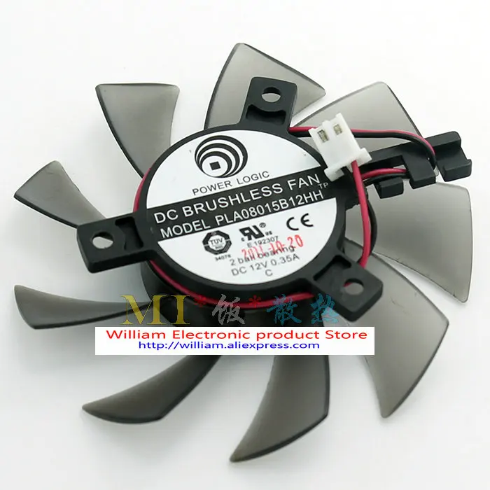 

Оригинальный PLA08015B12HH 12V 0.35A диаметр 7,5 см расстояние между экранами 4 см Графика карты вентилятор охлаждения