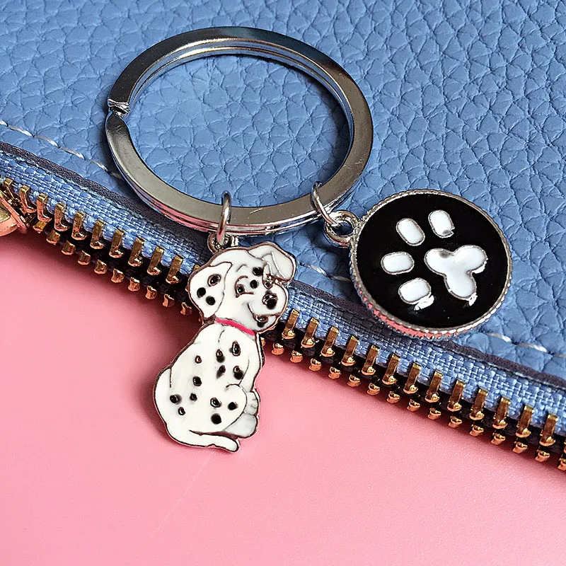 Mini Metal Dog Jewelry Samoyed Terrier Pug Dog Key Chain Key Ring Pom Gift For Women Girl Bag Charm Keychain Pendant Jewelry