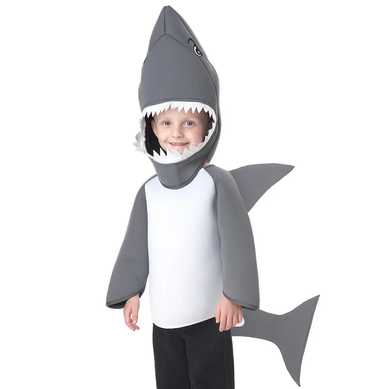 

Christmas Costume Cosplay Purim Gift For Kids Shark Costume Children Acting Dress For Theme Party costume