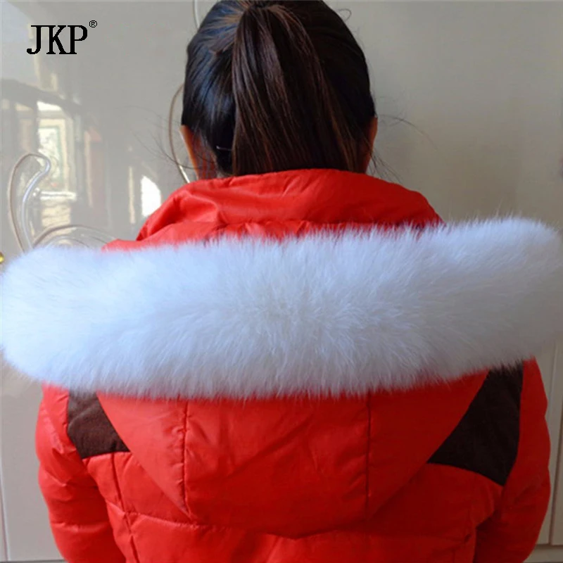 JKP*2021 Real Fox Fur Collar Winter Warm Coat Fur Collar Woman Natural Fox Fur Scarf