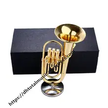 Dh Miniature Baritone Horn Model Mini Musical Instrument Dollhouse ...