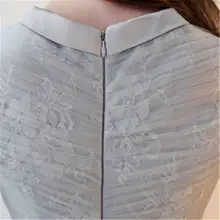 Grey Short Evening Dress Plus Size #6