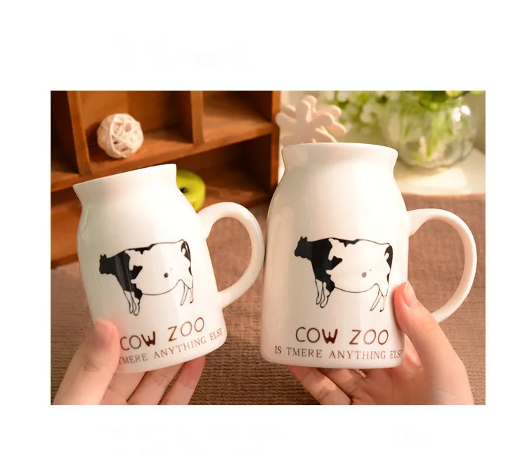 1PC Novelty Cute Cow Animal Milk Mug Ceramic Creative Coffee Porcelain Tea Cup Nice Gifts ND 019