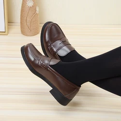 New Japanese Style College Student Shoes Cosplay Lolita Shoes for Women/Girl Fashion Black/Coffee Uniform Platform Shoes