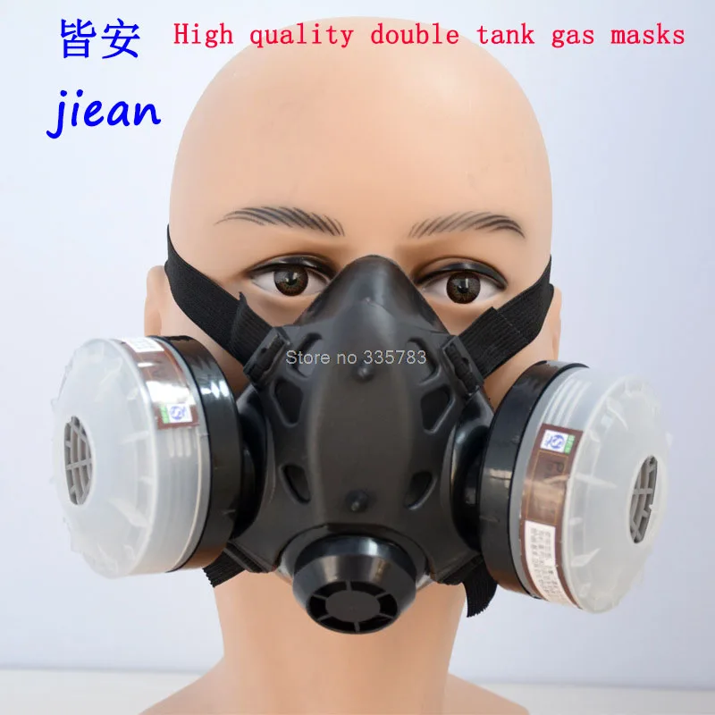 Tank respirator Double gas mask Silicone black ChenDu amphibious respirator face mask pesticide paint spray respiradores mask