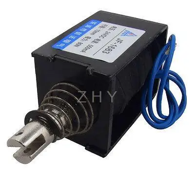 1PC JF-1683 52x58x83 DC 12V DC 24V 550mA Suction 80N Stroke 10mm Push Pull Type Open Frame Solenoid Electromagnet